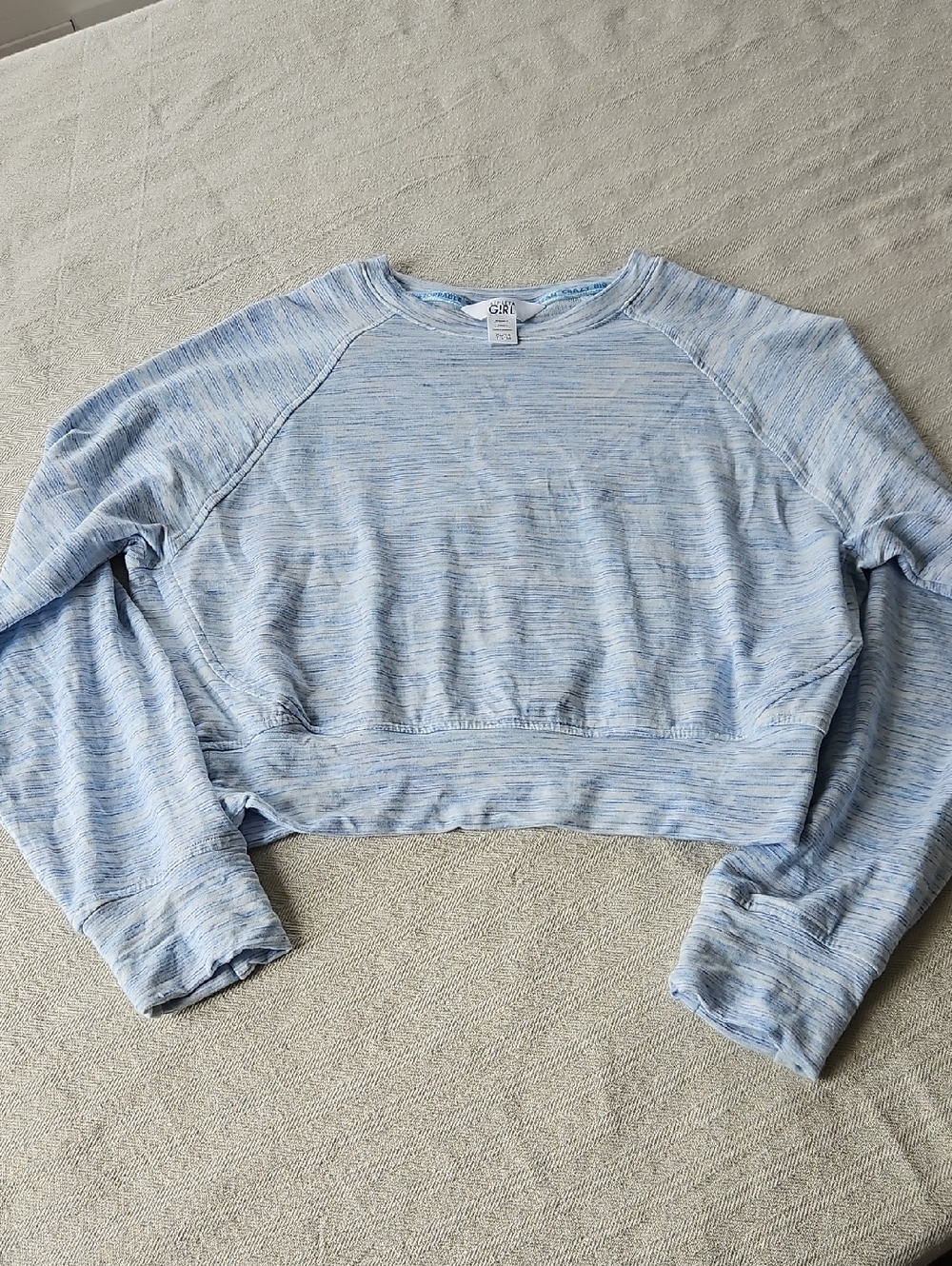 Athleta Girl All Day Crewneck Cropped Sweatshirt Size XL/14